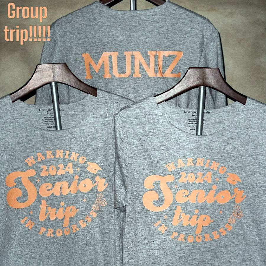 Custom-Made-To-Order Short-Sleeve T-Shirts (Example Shown Only)
