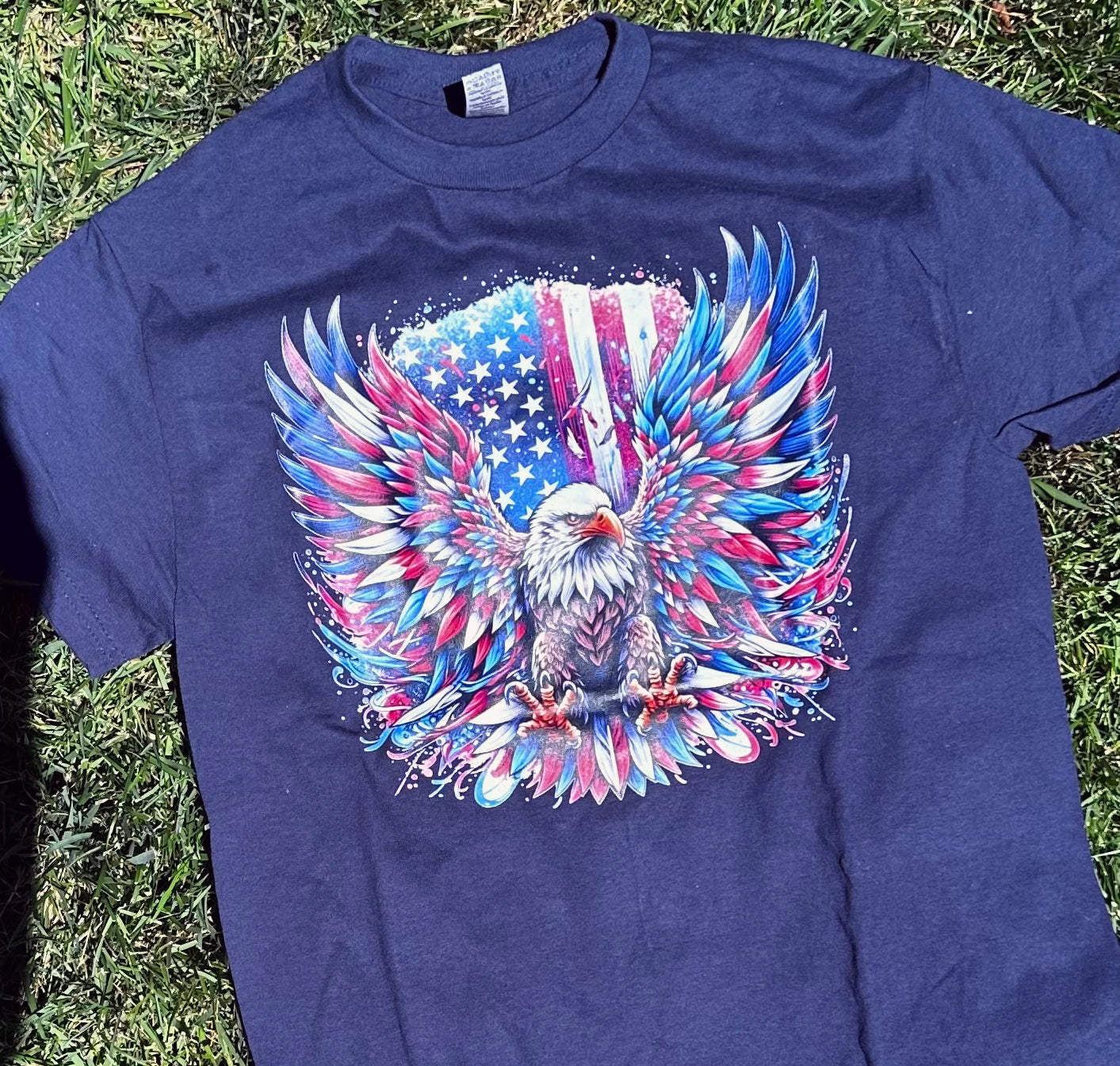 Short-Sleeve T-Shirt - Wild Eagle Design