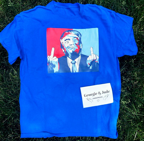 Short-Sleeve T-Shirt - Trump "Middle Fingers" Print!